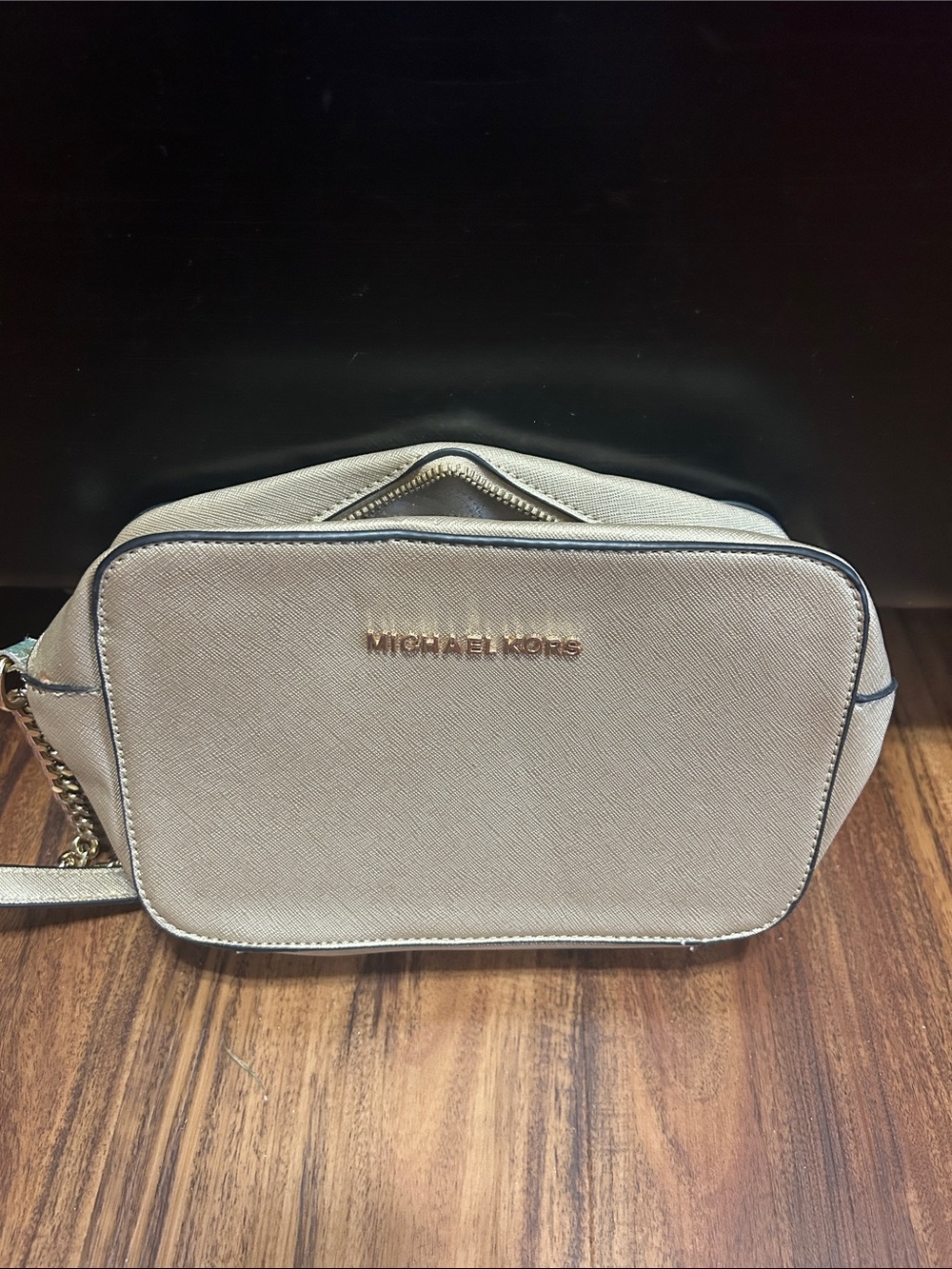 Michael Kors Gold Crossbody Bag with Gold Logo